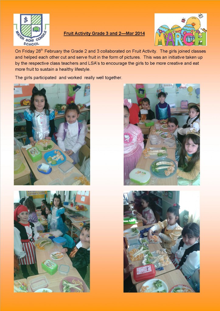 Fruit Activity Grade 3 and 2 - Mar 2014