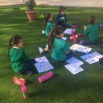Maths Lesson in the New Garden - May 2019